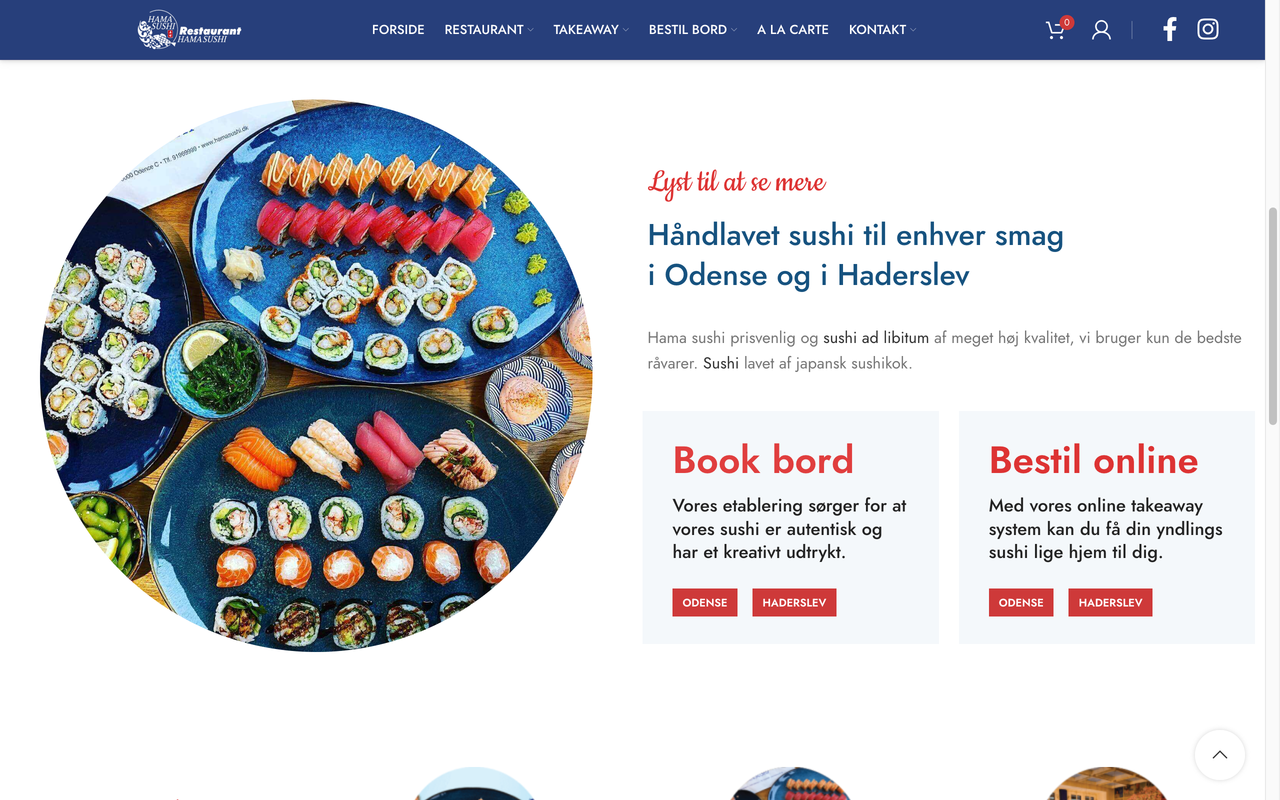 Hama Sushi responsive hjemmeside